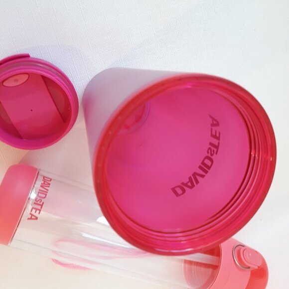 Pair of Davids Tea Travel Mugs PINK - Picture 5 of 5